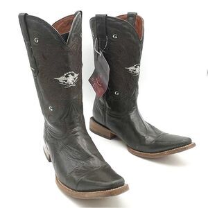 El General 1901 Cowboy Boots Dark Brown Leather Rodeo Western Boots Men’s Size 8